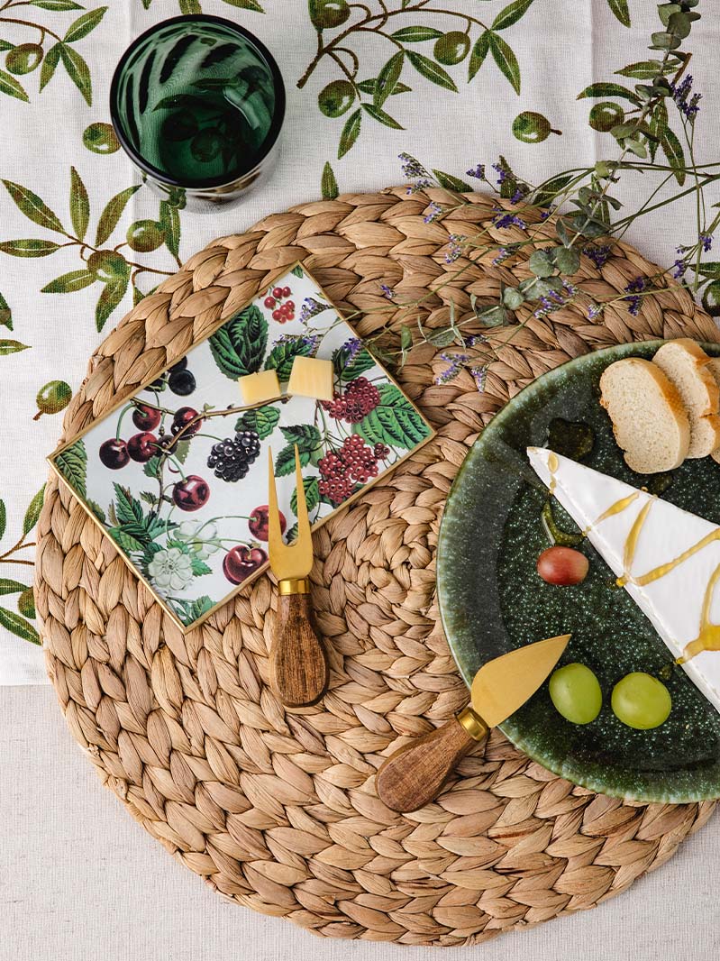 Fuente Rectangular 16x11cm Frutos Rojos