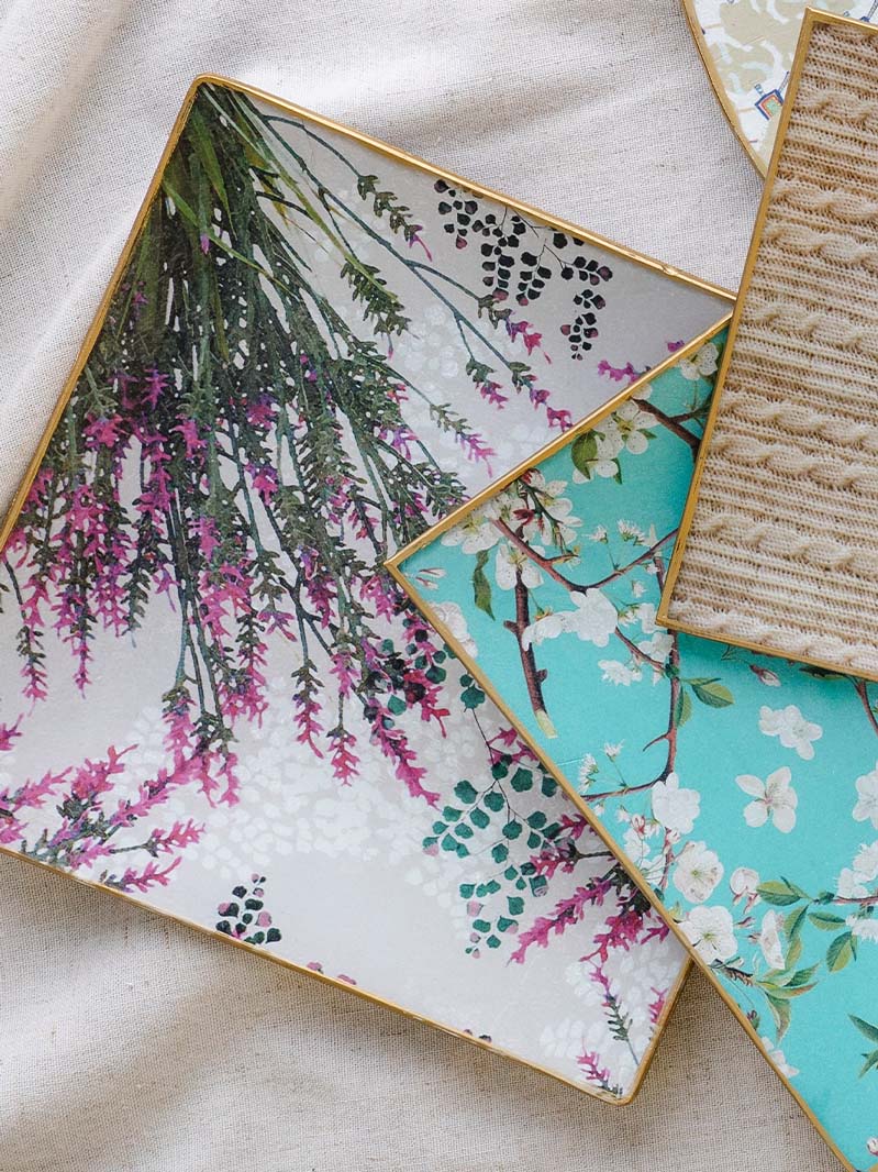 Plato Cuadrado 19x19cm Lavanda