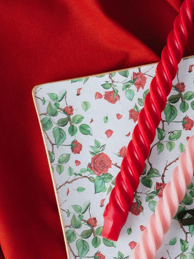 Plato Cuadrado 19x19cm Rosas