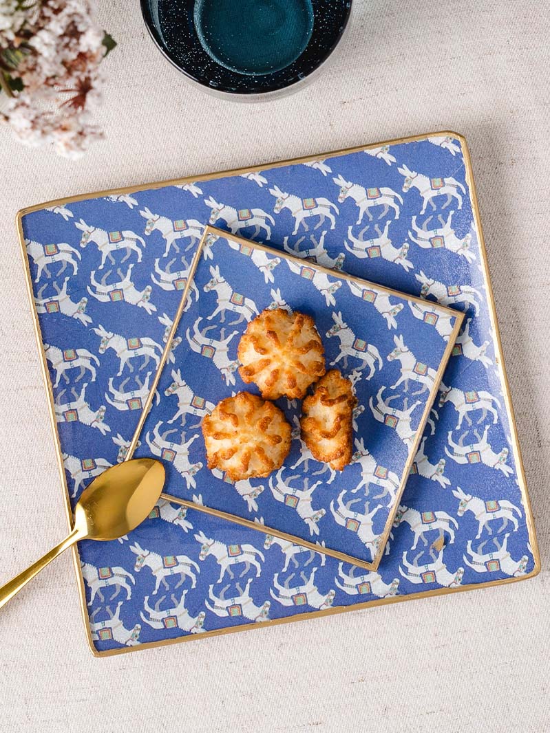 Plato Cuadrado 19x19cm Los Burritos de Mijas