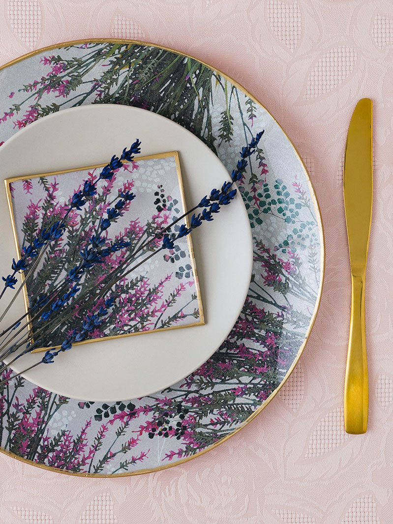 Plato Cuadrado 12x12cm Lavanda