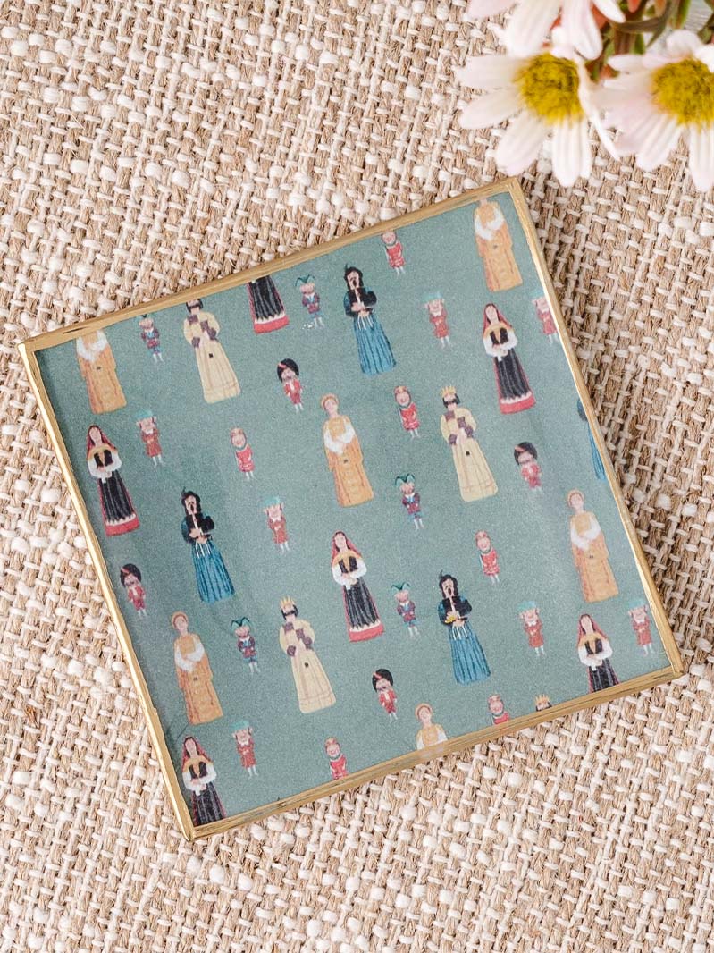 Plato Cuadrado 12x12cm Gigantes y cabezudos