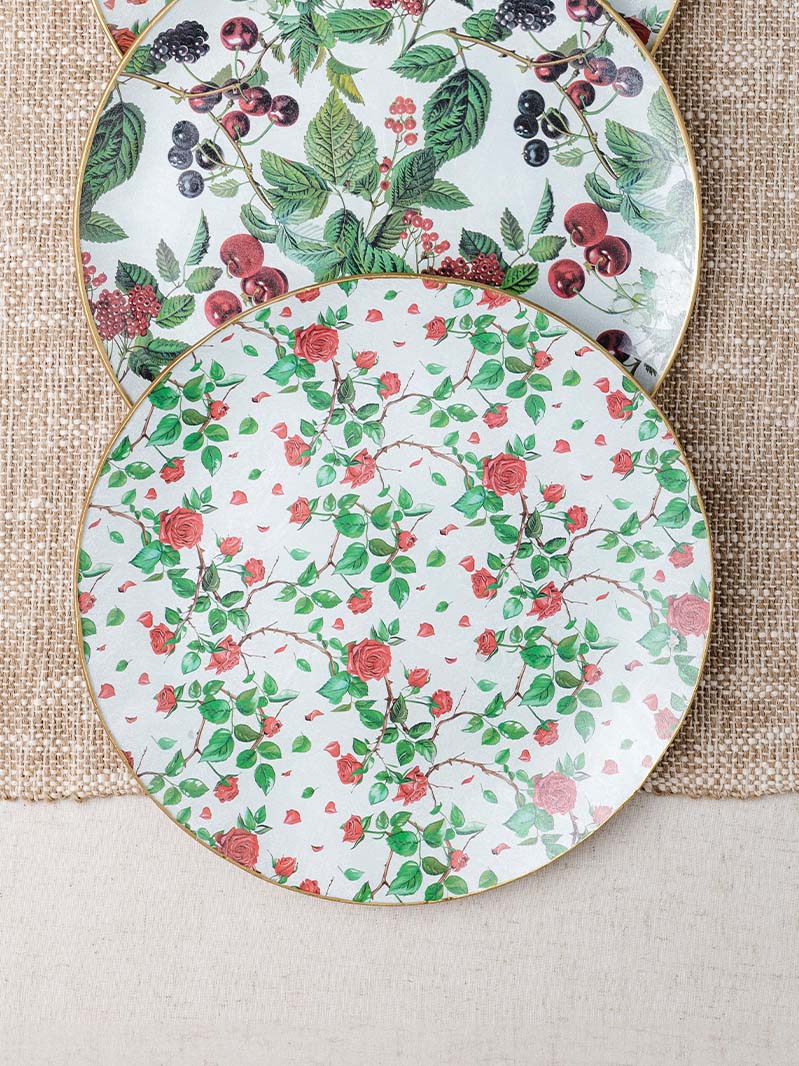 Plato redondo 30cm Rosas