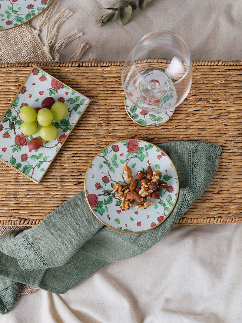 Plato redondo 15cm Rosas