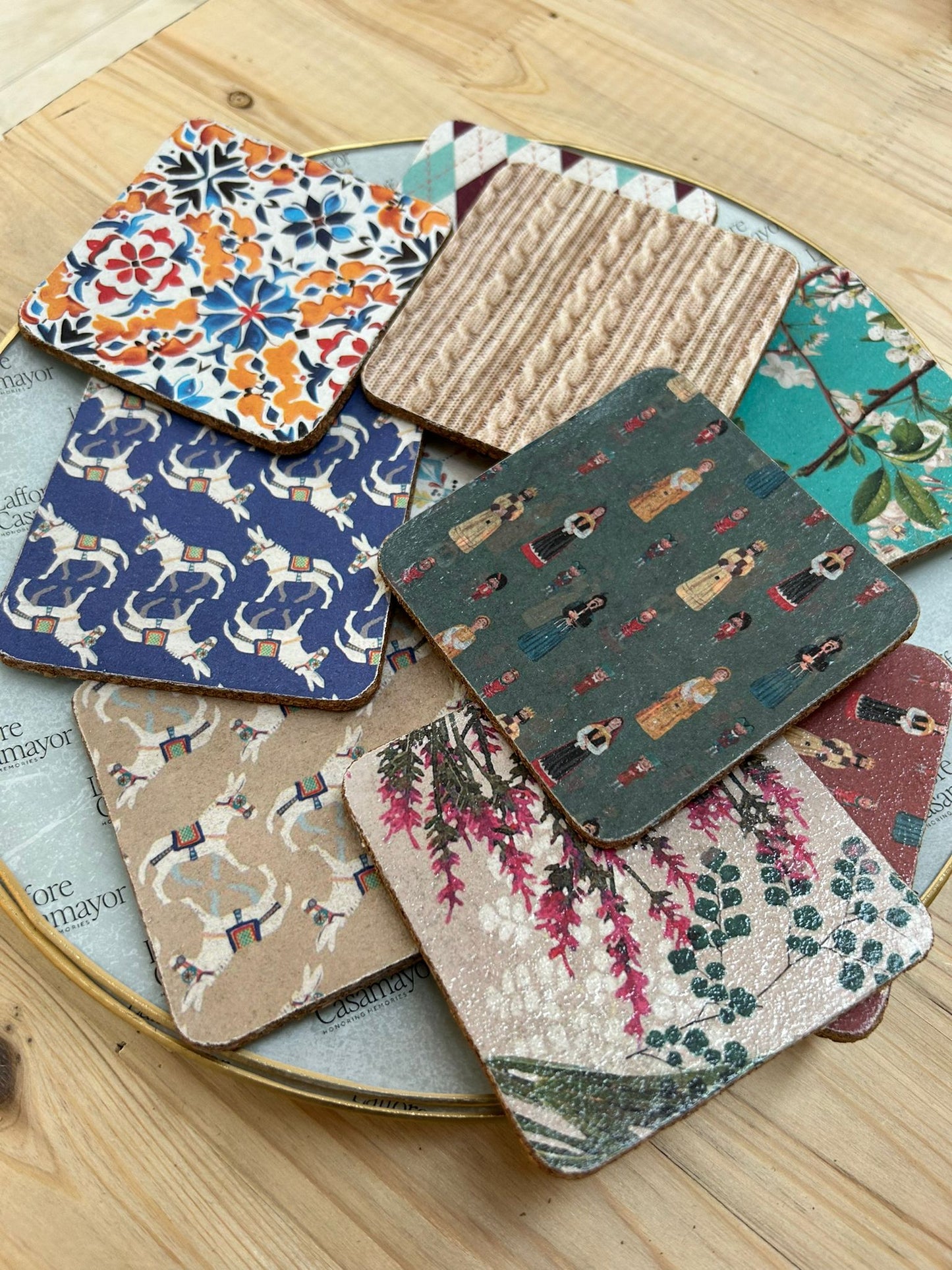 Posavasos corcho - Set de seis, variado