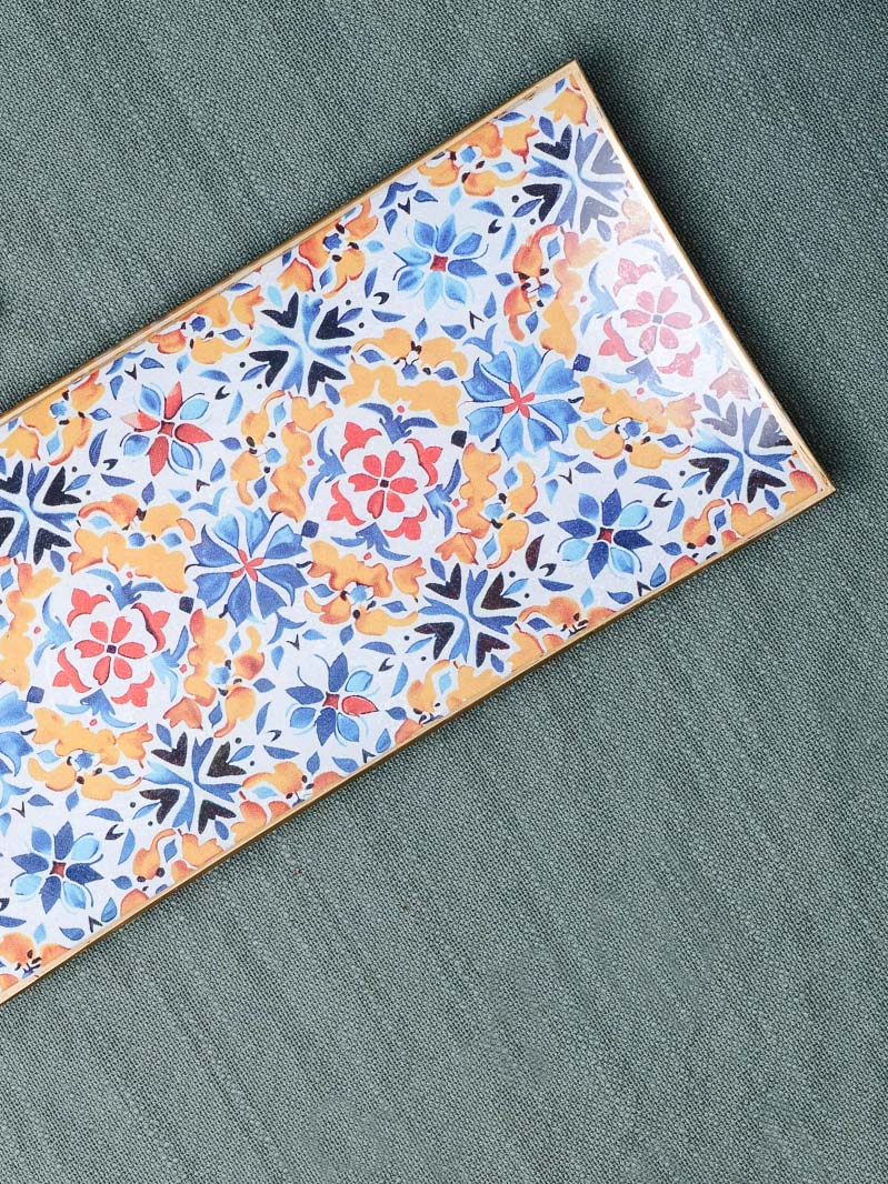 Fuente Rectangular 25x13cm  (azulejo andaluz)