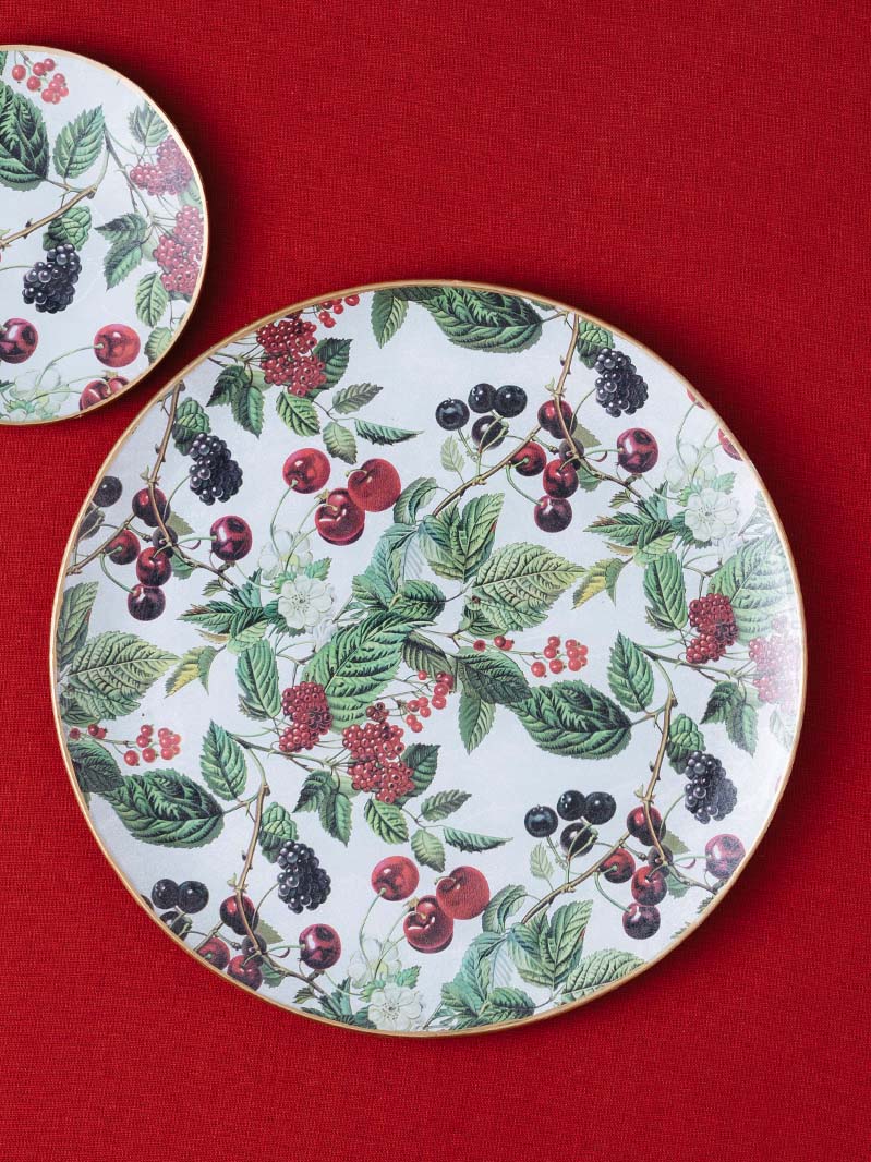 Plato redondo 30cm Frutos Rojos