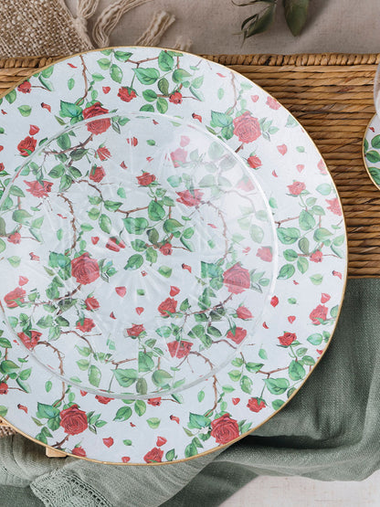 Plato redondo 30cm Rosas