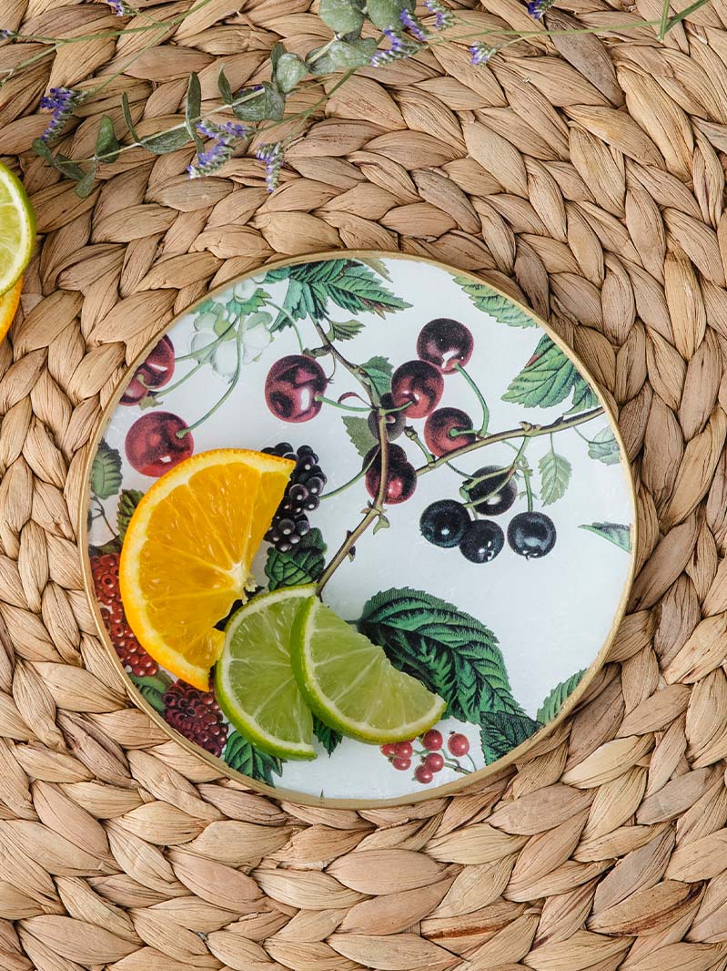 Plato redondo 15cm Frutos Rojos