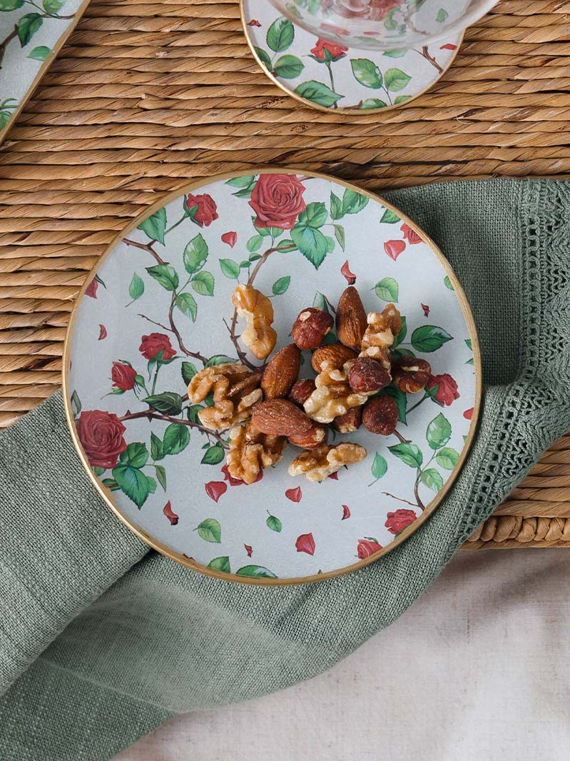 Plato redondo 15cm Rosas