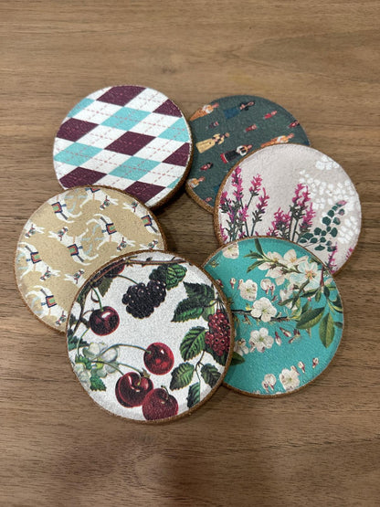 Posavasos corcho - Set de seis, variado