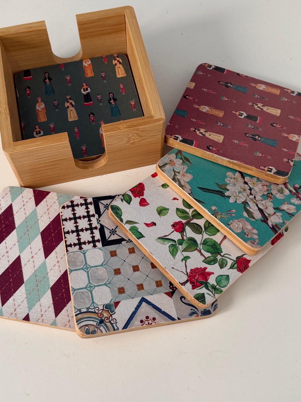 Posavasos Madera - Set de seis, variado