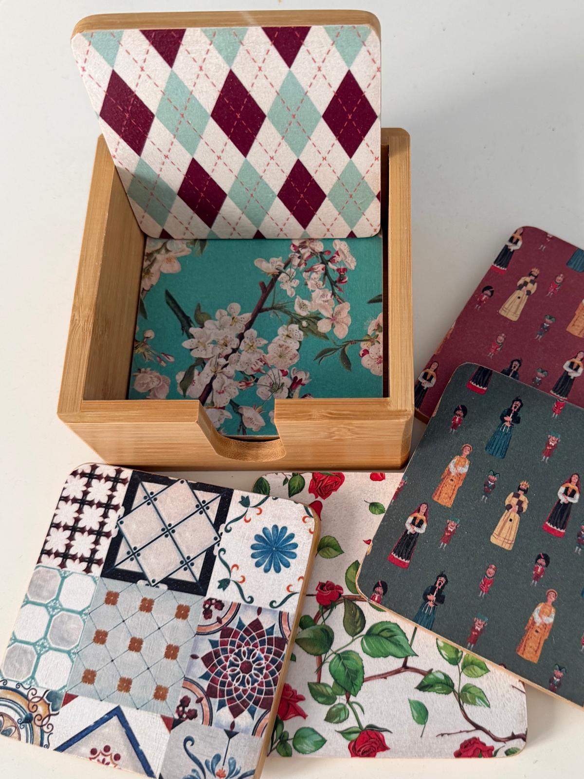 Posavasos Madera - Set de seis, variado